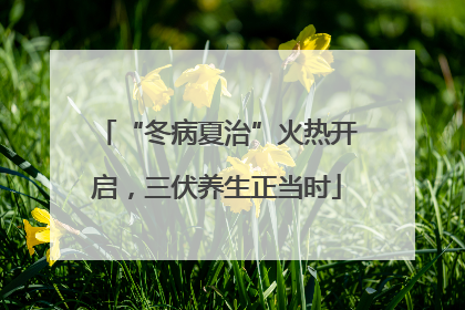 “冬病夏治”火热开启，三伏养生正当时