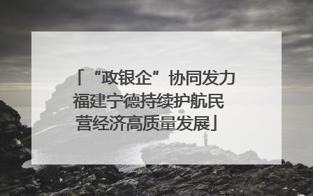 “政银企”协同发力 福建宁德持续护航民营经济高质量发展