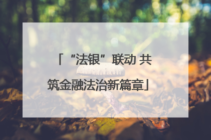 “法银”联动 共筑金融法治新篇章