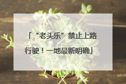“老头乐”禁止上路行驶！一地最新明确