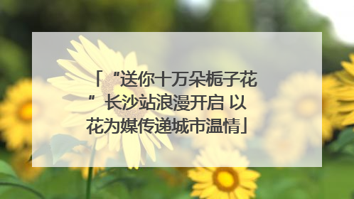 “送你十万朵栀子花”长沙站浪漫开启 以花为媒传递城市温情