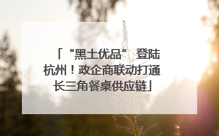 “黑土优品” 登陆杭州！政企商联动打通长三角餐桌供应链