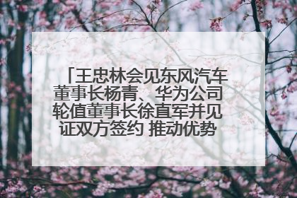 王忠林会见东风汽车董事长杨青、华为公司轮值董事长徐直军并见证双方签约 推动优势互补 实现共赢发展