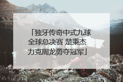 独牙传奇中式九球全球总决赛 楚秉杰力克周龙勇夺冠军
