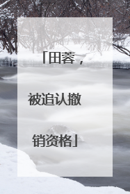 田蓉，被追认撤销资格