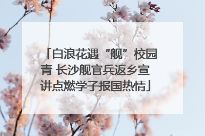 白浪花遇“舰”校园青 长沙舰官兵返乡宣讲点燃学子报国热情