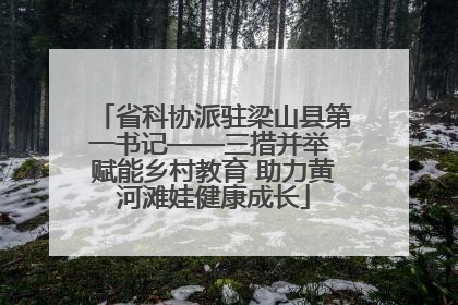省科协派驻梁山县第一书记——三措并举 赋能乡村教育 助力黄河滩娃健康成长