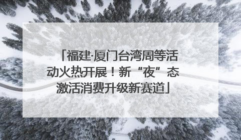 福建·厦门台湾周等活动火热开展！新“夜”态激活消费升级新赛道