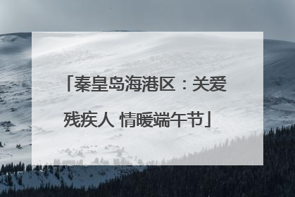 秦皇岛海港区：关爱残疾人 情暖端午节