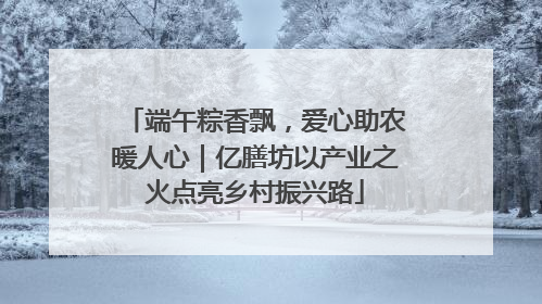 端午粽香飘，爱心助农暖人心｜亿膳坊以产业之火点亮乡村振兴路