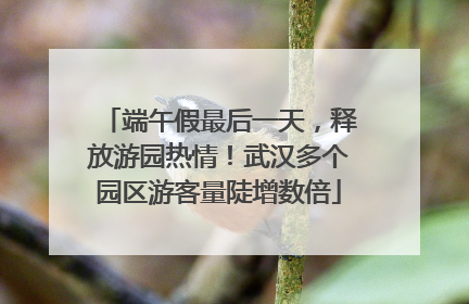 端午假最后一天，释放游园热情！武汉多个园区游客量陡增数倍