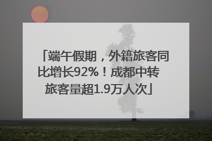 端午假期，外籍旅客同比增长92%！成都中转旅客量超1.9万人次
