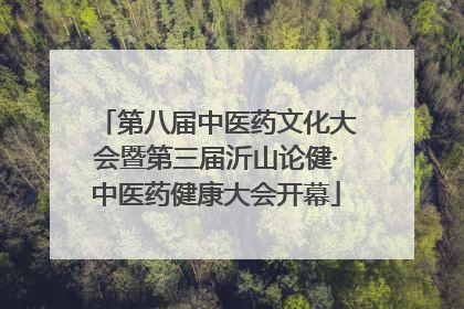 第八届中医药文化大会暨第三届沂山论健·中医药健康大会开幕