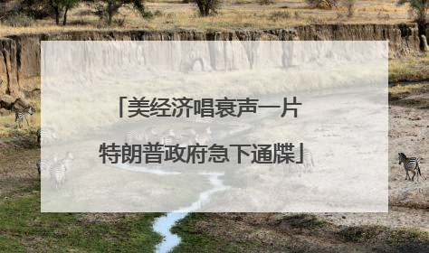 美经济唱衰声一片 特朗普政府急下通牒