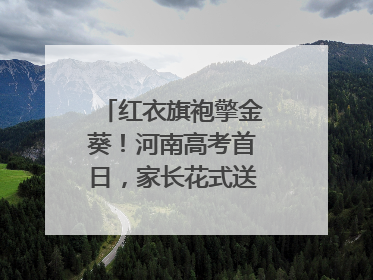 红衣旗袍擎金葵！河南高考首日，家长花式送考藏满爱与盼