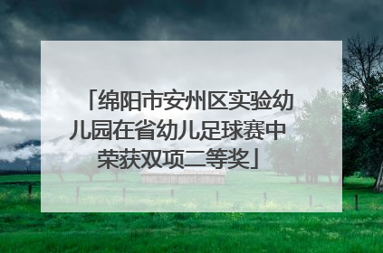 绵阳市安州区实验幼儿园在省幼儿足球赛中荣获双项二等奖