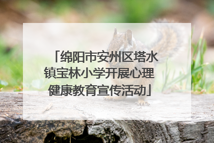 绵阳市安州区塔水镇宝林小学开展心理健康教育宣传活动