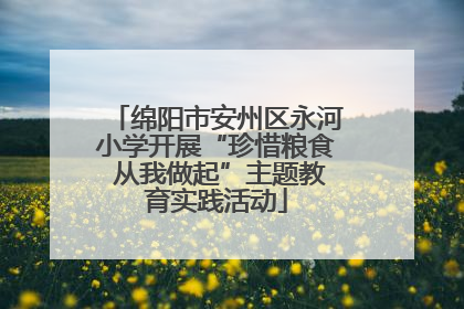 绵阳市安州区永河小学开展“珍惜粮食 从我做起”主题教育实践活动