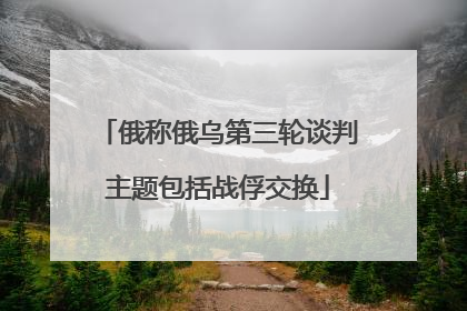俄称俄乌第三轮谈判主题包括战俘交换