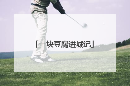 一块豆腐进城记
