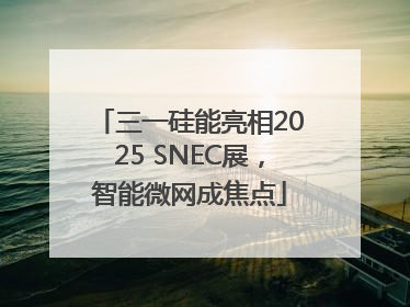 三一硅能亮相2025 SNEC展，智能微网成焦点
