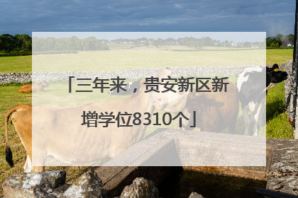 三年来，贵安新区新增学位8310个