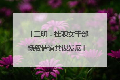 三明：挂职女干部畅叙情谊共谋发展