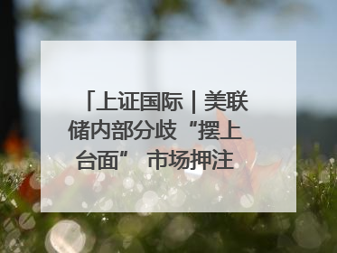上证国际｜美联储内部分歧“摆上台面” 市场押注秋季开启降息
