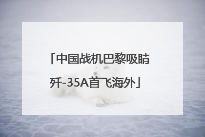 中国战机巴黎吸睛 歼-35A首飞海外