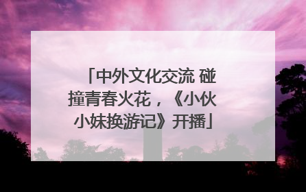 中外文化交流 碰撞青春火花，《小伙小妹换游记》开播