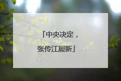 中央决定，张传江履新