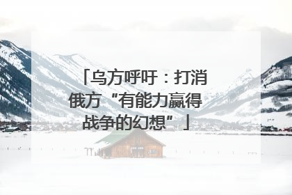 乌方呼吁：打消俄方“有能力赢得战争的幻想”