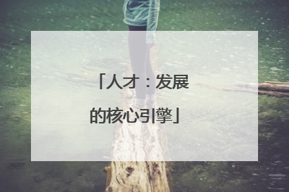 人才：发展的核心引擎