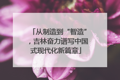 从制造到“智造”，吉林奋力谱写中国式现代化新篇章