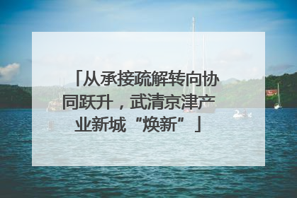 从承接疏解转向协同跃升，武清京津产业新城“焕新”