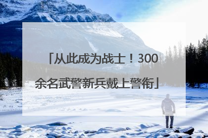 从此成为战士！300余名武警新兵戴上警衔