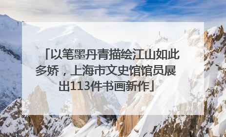 以笔墨丹青描绘江山如此多娇，上海市文史馆馆员展出113件书画新作