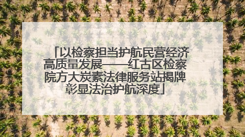 以检察担当护航民营经济高质量发展——红古区检察院方大炭素法律服务站揭牌彰显法治护航深度