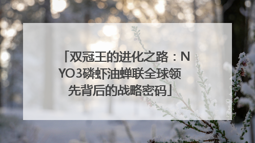 双冠王的进化之路：NYO3磷虾油蝉联全球领先背后的战略密码