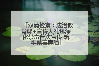 双清检察：法治教育课+宣传大礼包深化禁毒普法宣传 筑牢禁毒屏障