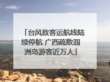 台风致客运航线陆续停航 广西疏散涠洲岛游客近万人