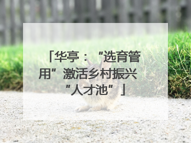 华亭：“选育管用”激活乡村振兴“人才池”