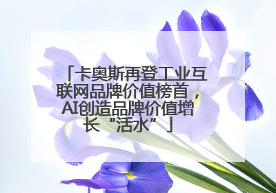卡奥斯再登工业互联网品牌价值榜首，AI创造品牌价值增长“活水”