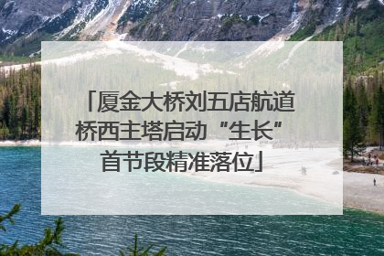 厦金大桥刘五店航道桥西主塔启动“生长” 首节段精准落位