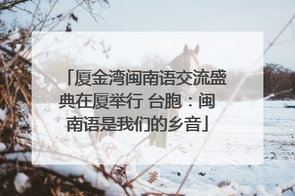 厦金湾闽南语交流盛典在厦举行 台胞：闽南语是我们的乡音