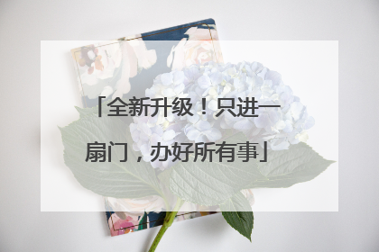 全新升级！只进一扇门，办好所有事