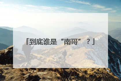 到底谁是“南哥”？