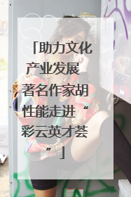 助力文化产业发展 著名作家胡性能走进“彩云英才荟”