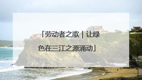 劳动者之歌｜让绿色在三江之源涌动