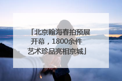 北京翰海春拍预展开幕，1800余件艺术珍品亮相京城